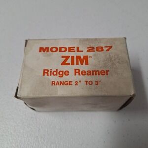 ZIM Model 287 Ridge Reamer Range 2 to 3 Inch Tool Made in USA